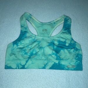 𝅺C9 CHAMPION racer back sports bra turquoise tie dye NEW condition size S